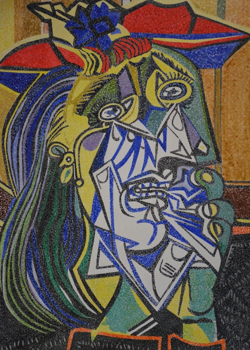 زن گریان